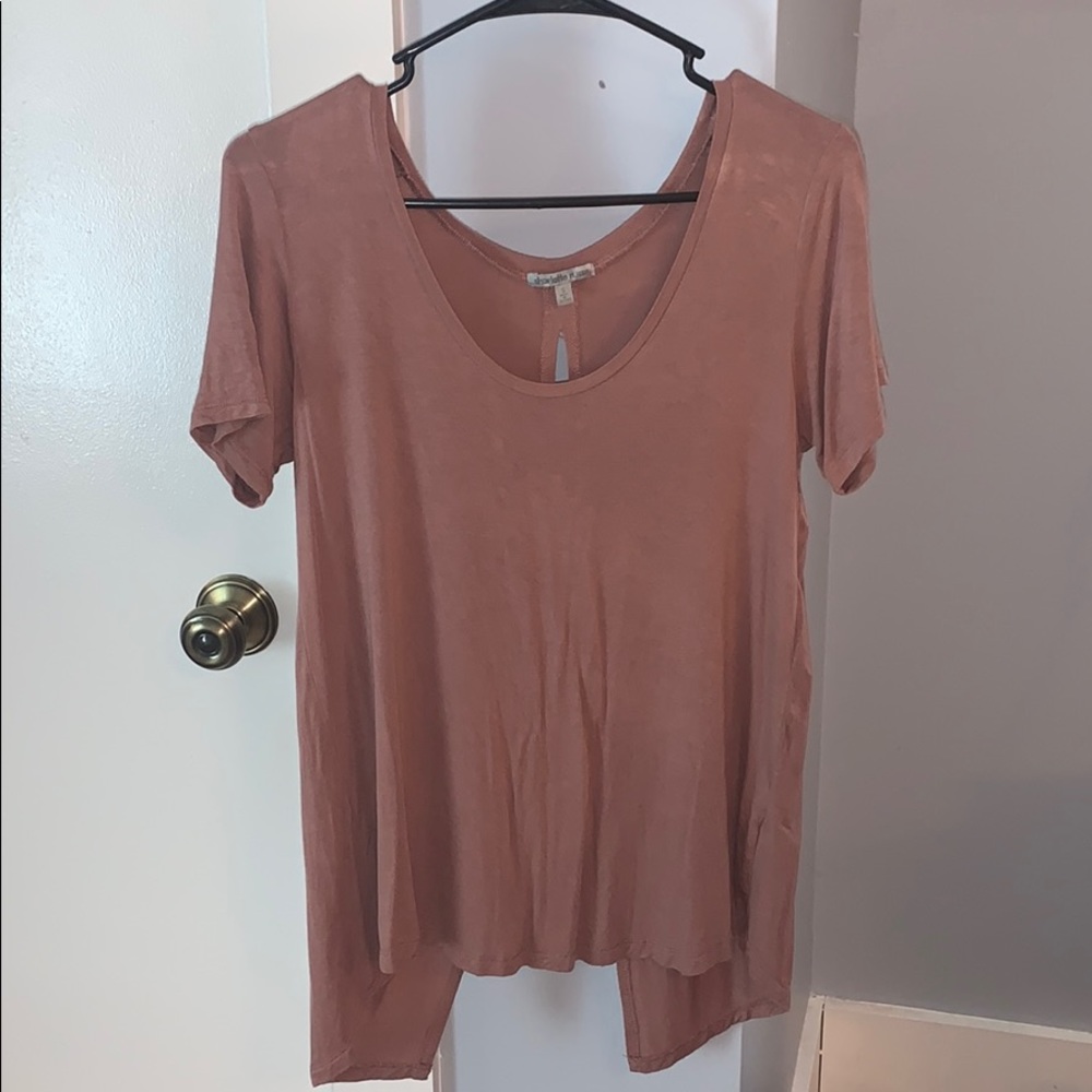 Cross tie back short sleeve shirt